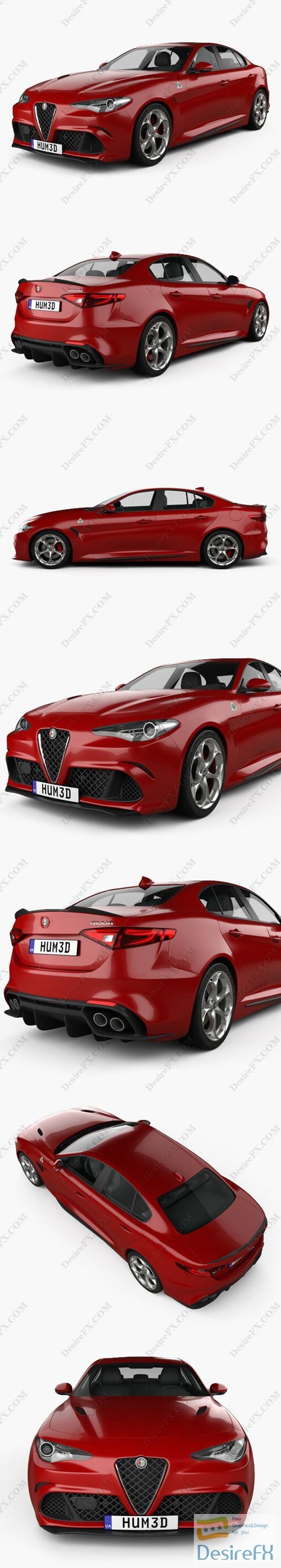 Alfa Romeo Giulia Quadrifoglio 2016 3D Model