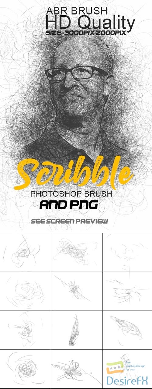 Scribble Photoshop Brushes 25748103