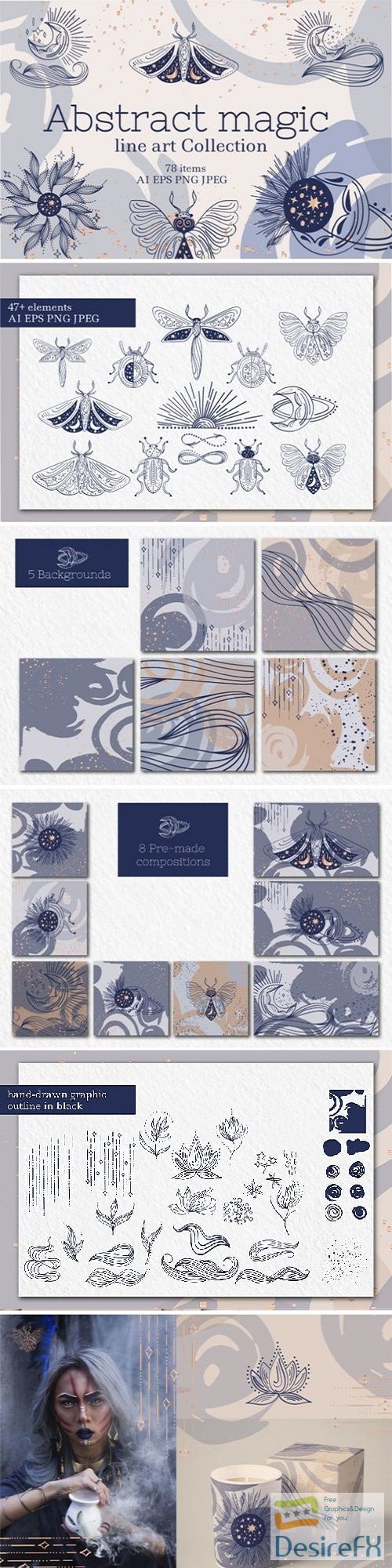 Abstract magic line art Collection - 515206