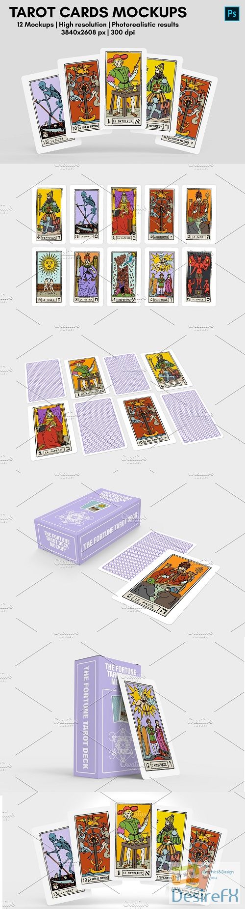 Tarot Cards Mockups - 12 Views - 4697052