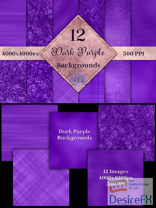 Dark Purple Backgrounds - 12 Image Set  - 518016