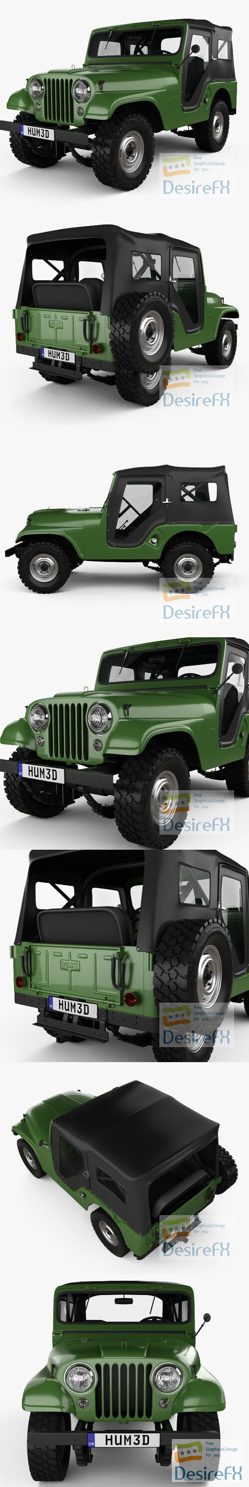 Jeep CJ-5 1954 3D Model
