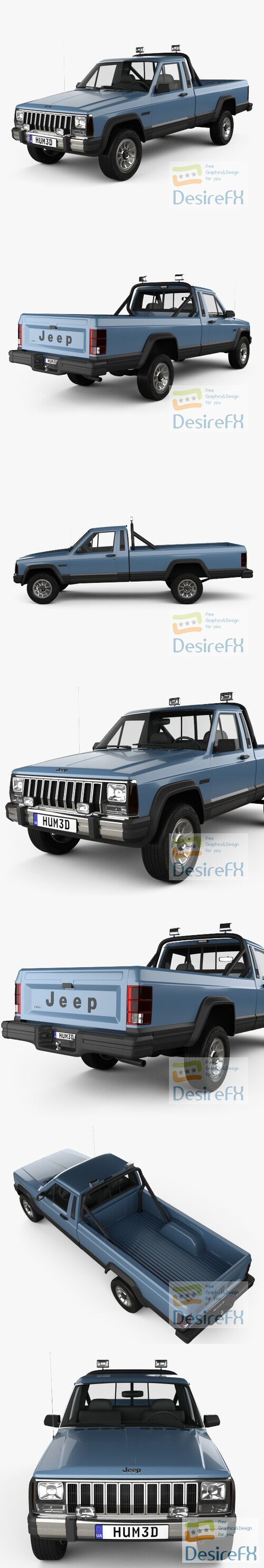 Jeep Comanche MJ 1984 3D Model