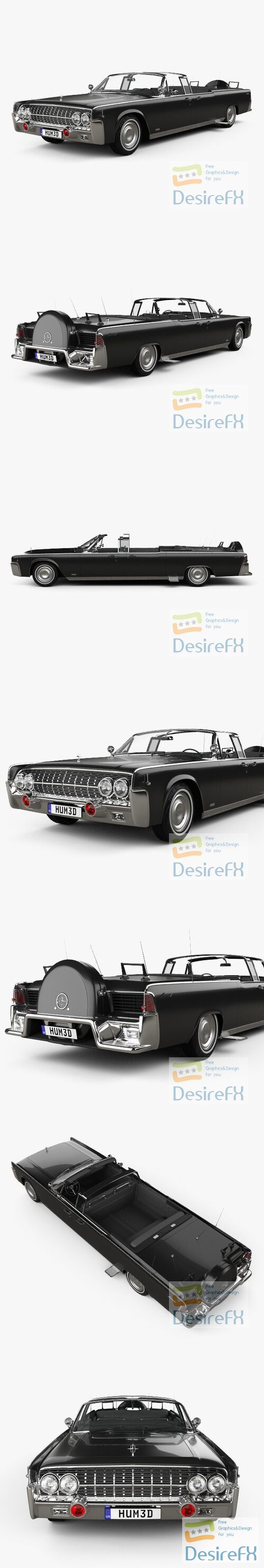 Lincoln Continental X-100 1961 3D Model