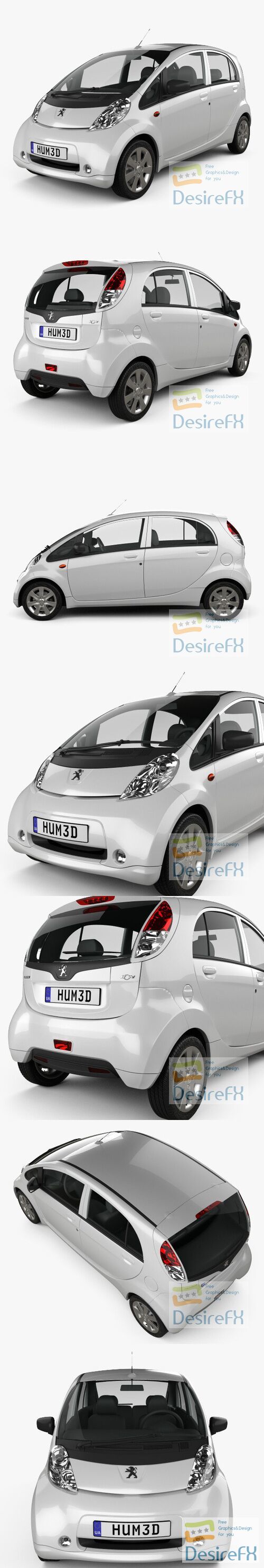 Peugeot iOn 2011 3D Model