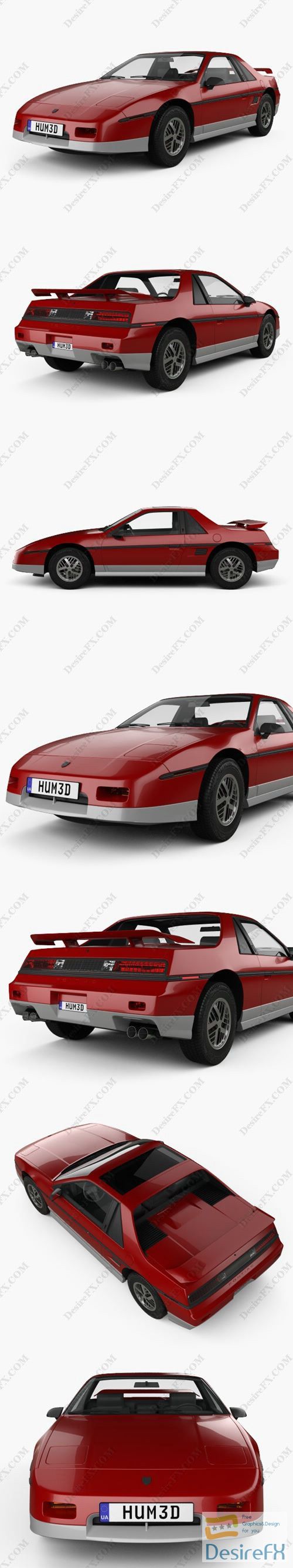 Pontiac Fiero GT 1985 3D Model