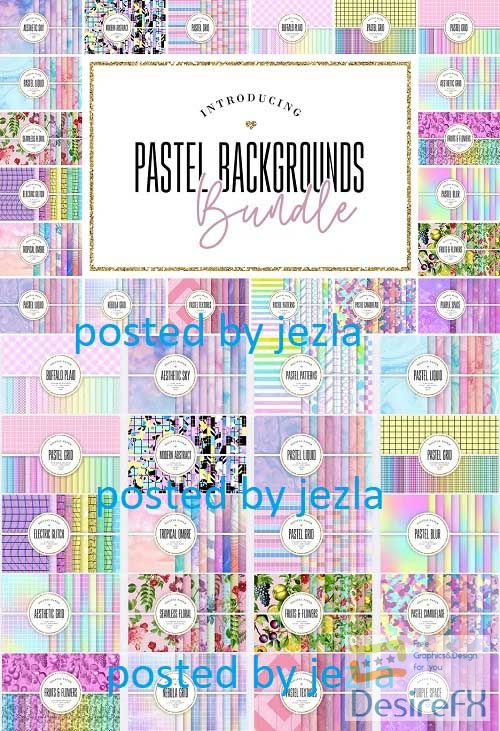 240 Pastel Backgrounds Bundle - 20 Premium Graphics
