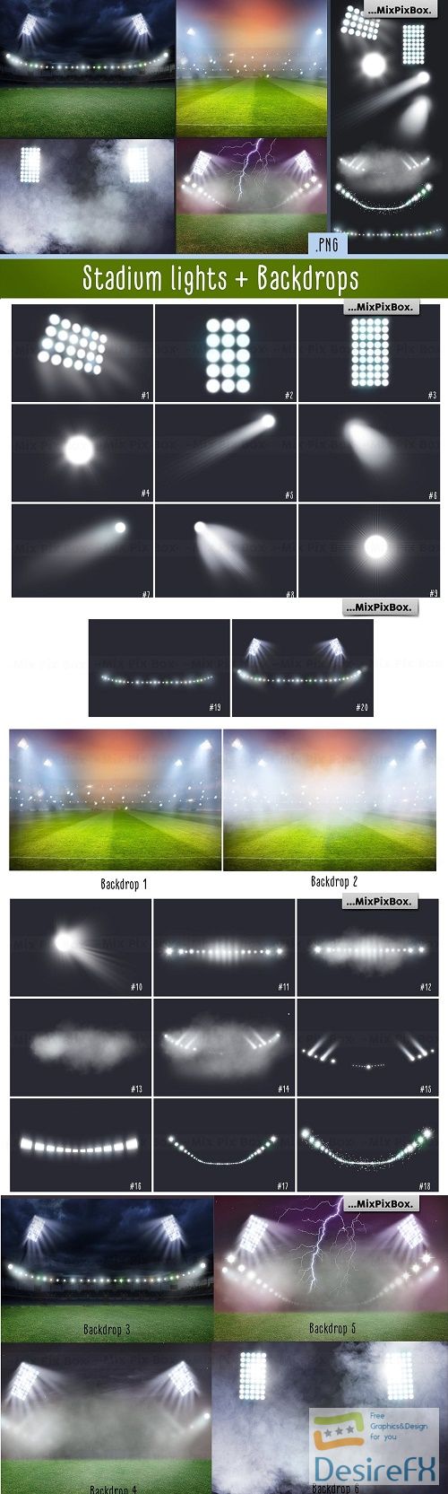 Stadium Lights Overlays + Backdrops - 4685048