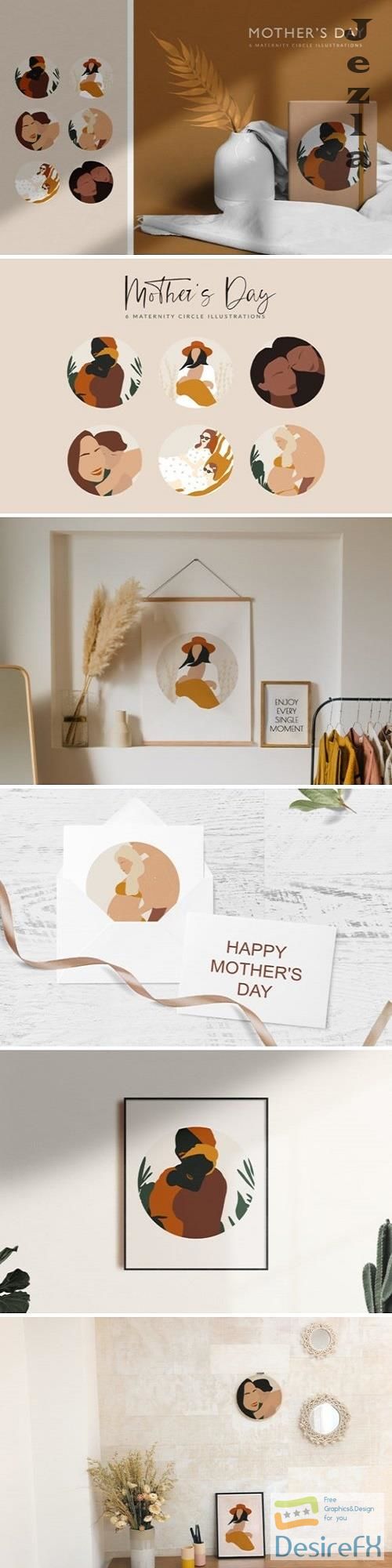 Mother's Day Abstract Illustrations - 4748020