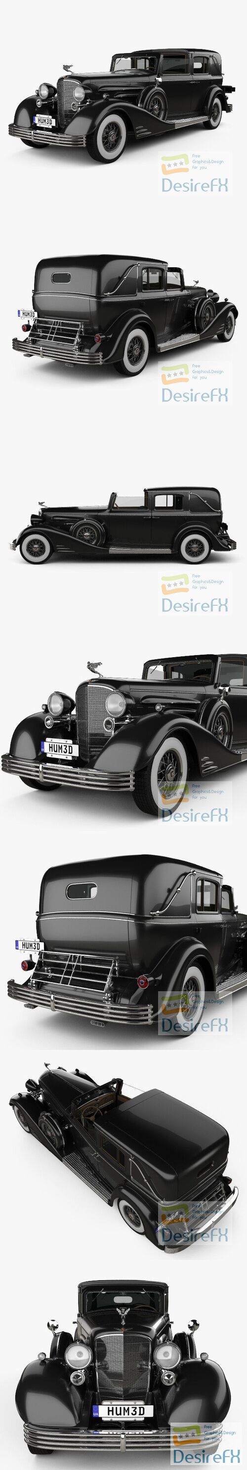 Cadillac V-16 town car 1933 3D Model