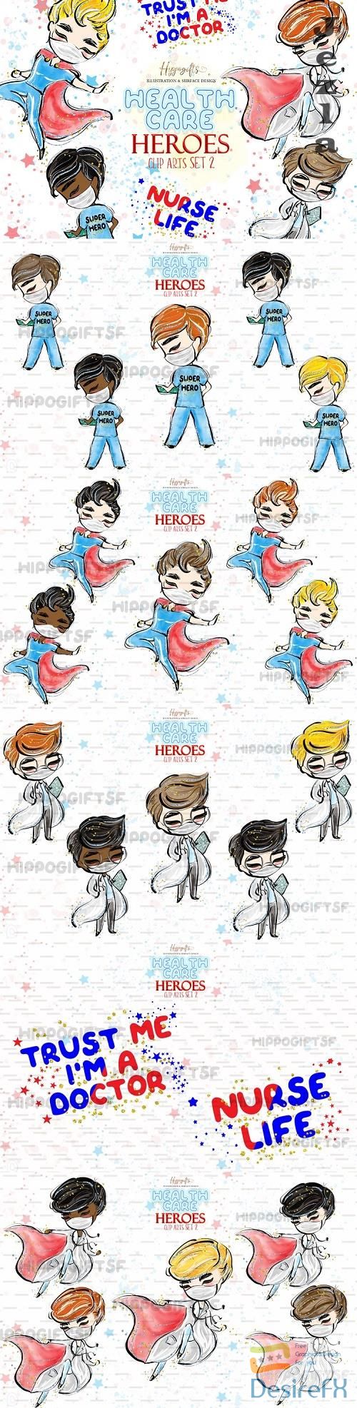 Health care heroes cliparts,male nurse,doctor cliparts - 554056
