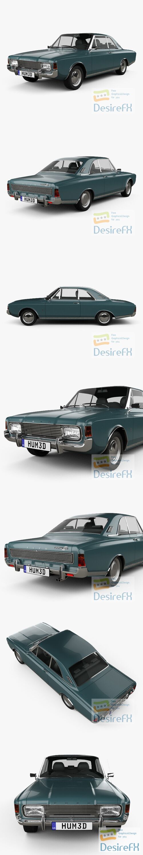 Ford Taunus 20M Coupe 1968 3D Model