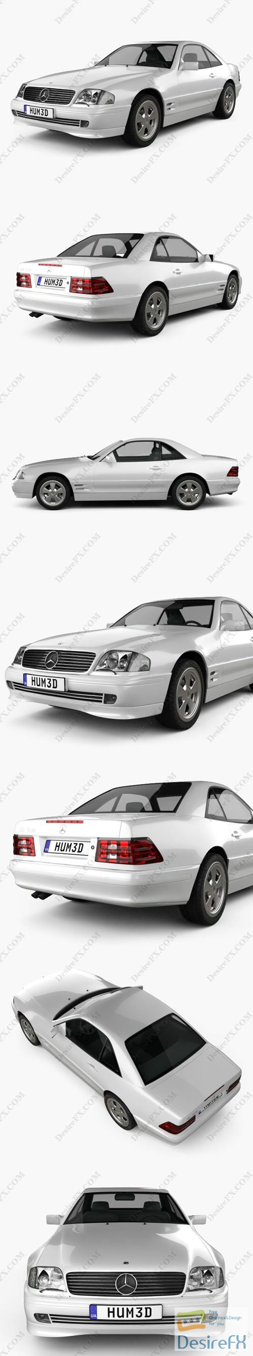 Mercedes-Benz SL-class 2002 3D Model