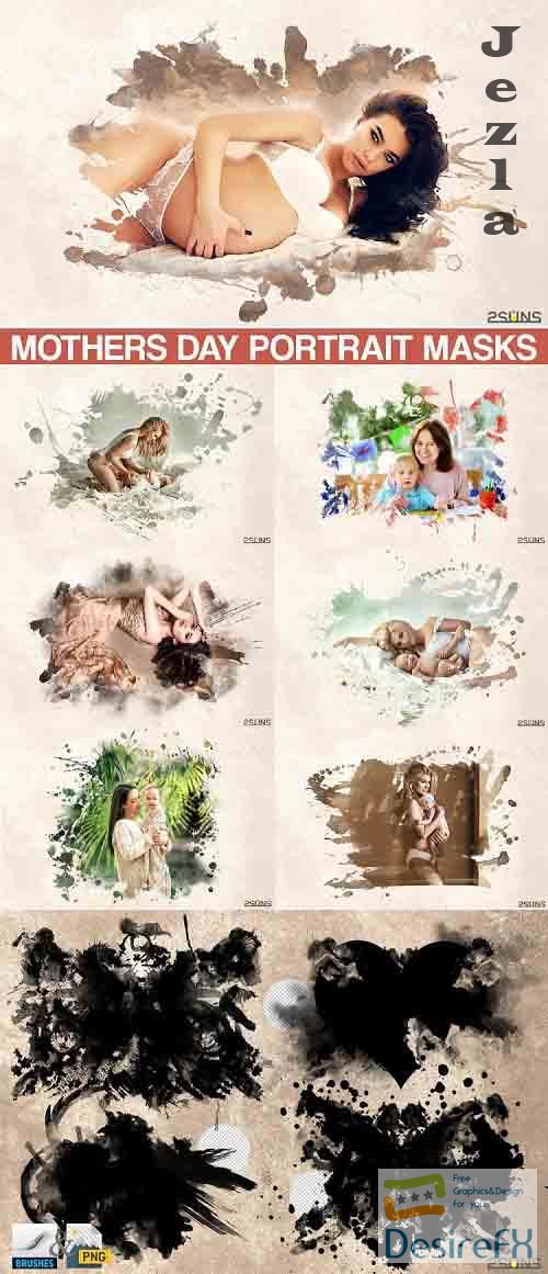 Mothers Day Watercolor Masks Template - 566988