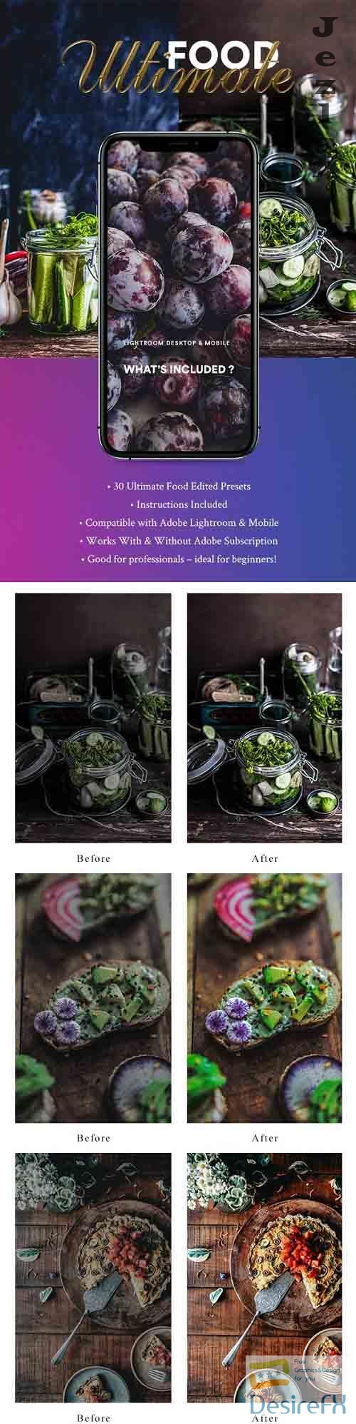 30 Ultimate Food Lightroom Desktop And Mobile Presets 26463132
