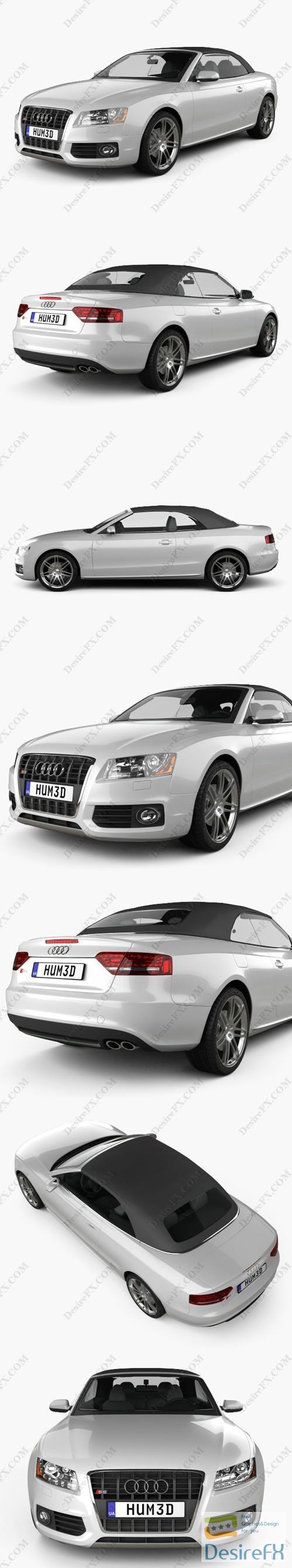 Audi S5 Convertible 2010 3D Model