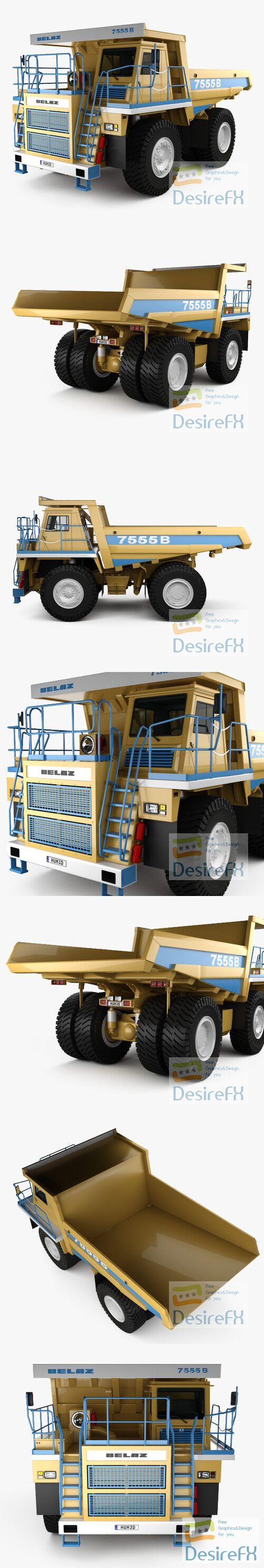BelAZ 7555B Dump Truck 2016 3D Model