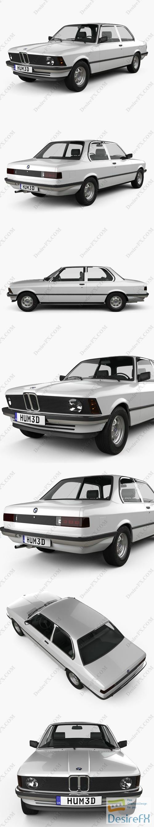 BMW 3 Series coupe 1975 3D Model