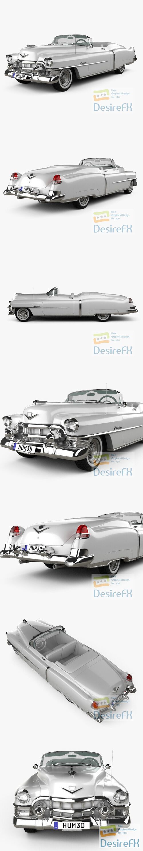 Cadillac Eldorado Convertible 1953 3D Model