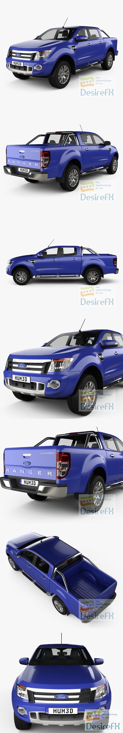Ford Ranger 2011 3D Model
