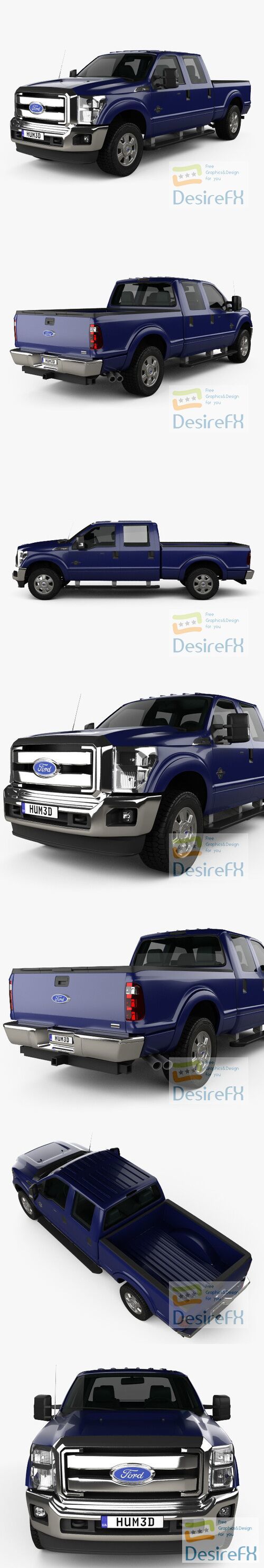 Ford Super Duty Crew Cab 2011 3D Model