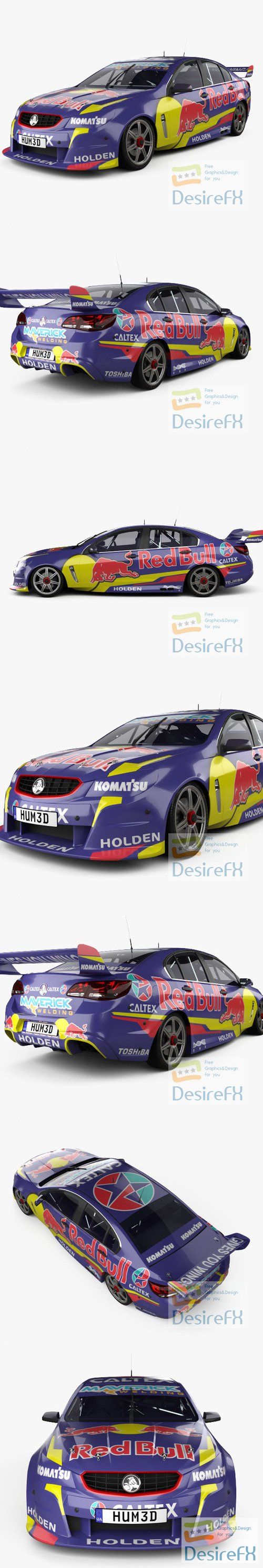 Holden Commodore VF Supercar 2013 3D Model
