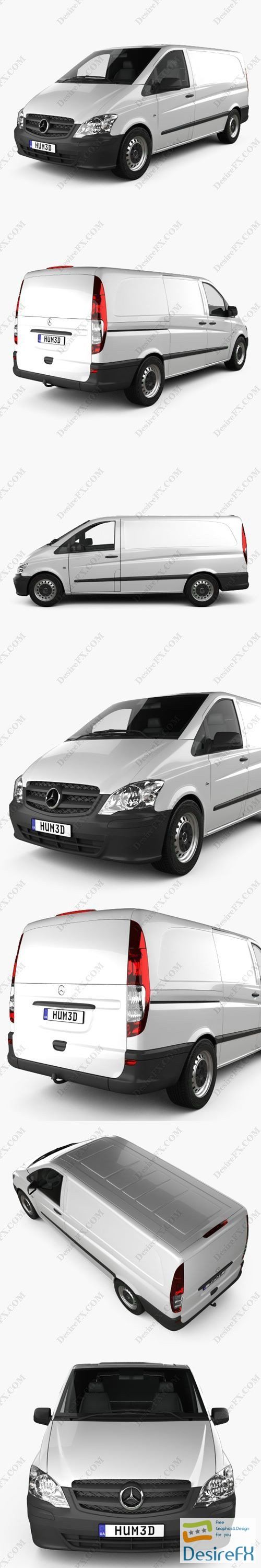 Mercedes-Benz Vito Panel Van Long 2011 3D Model