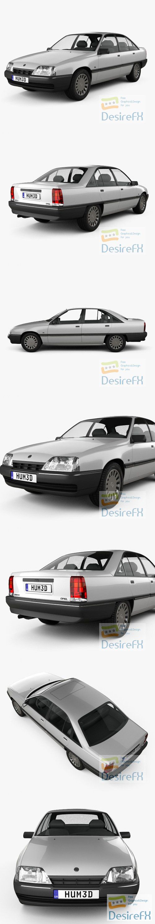 Opel Omega (A) 1987 3D Model