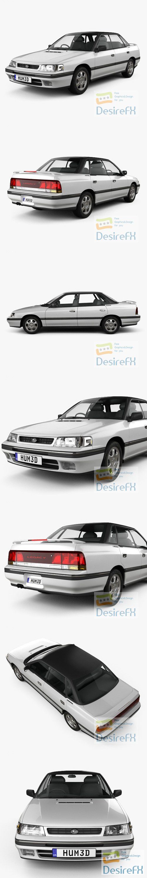 Subaru Legacy 1989 3D Model