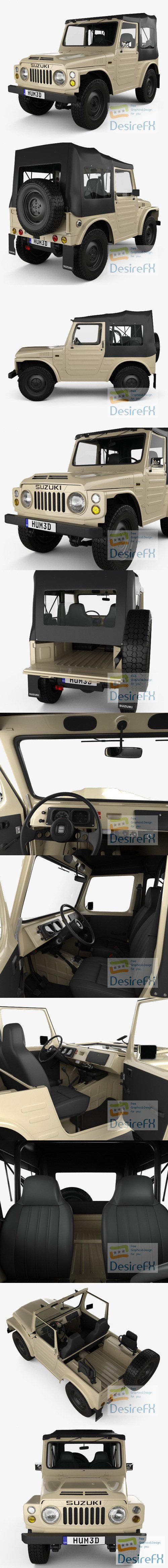 Suzuki Jimny with HQ interior 1977 3D Model