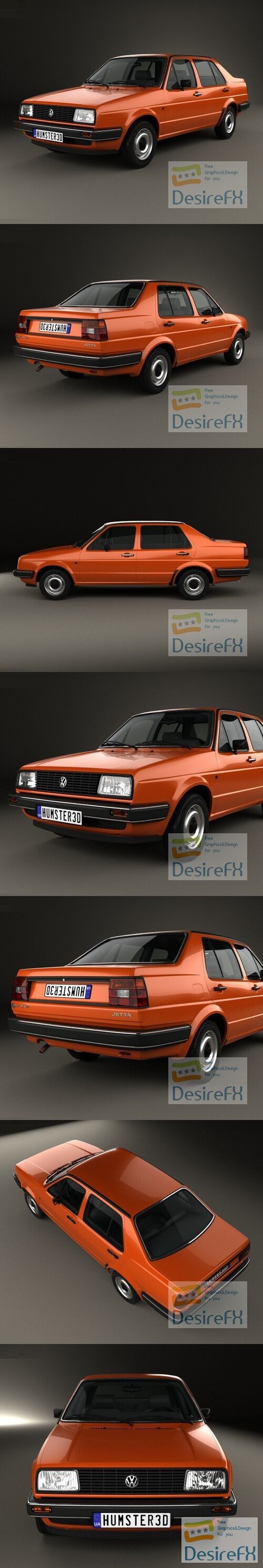Volkswagen Jetta 1984 3D Model