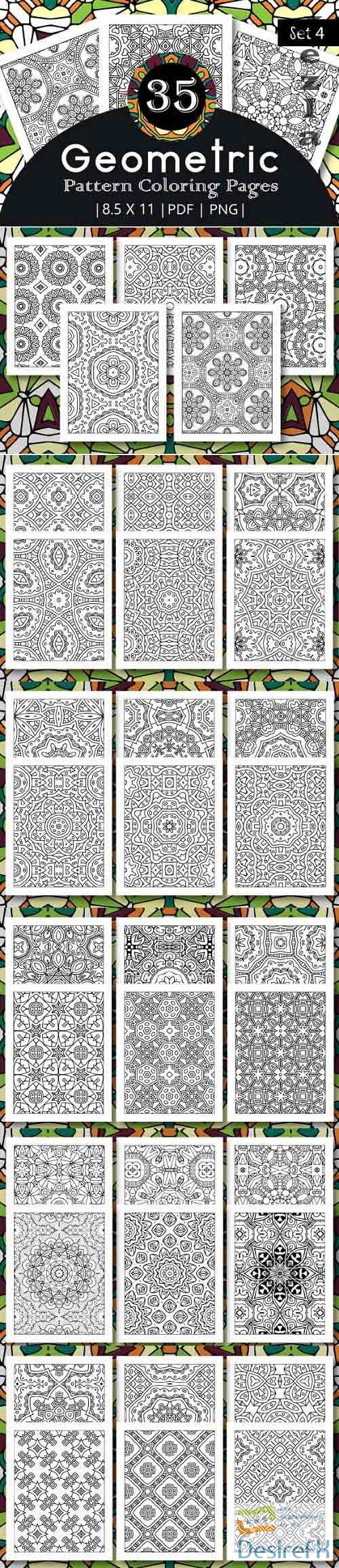 35 Geometric Pattern Coloring Set 4