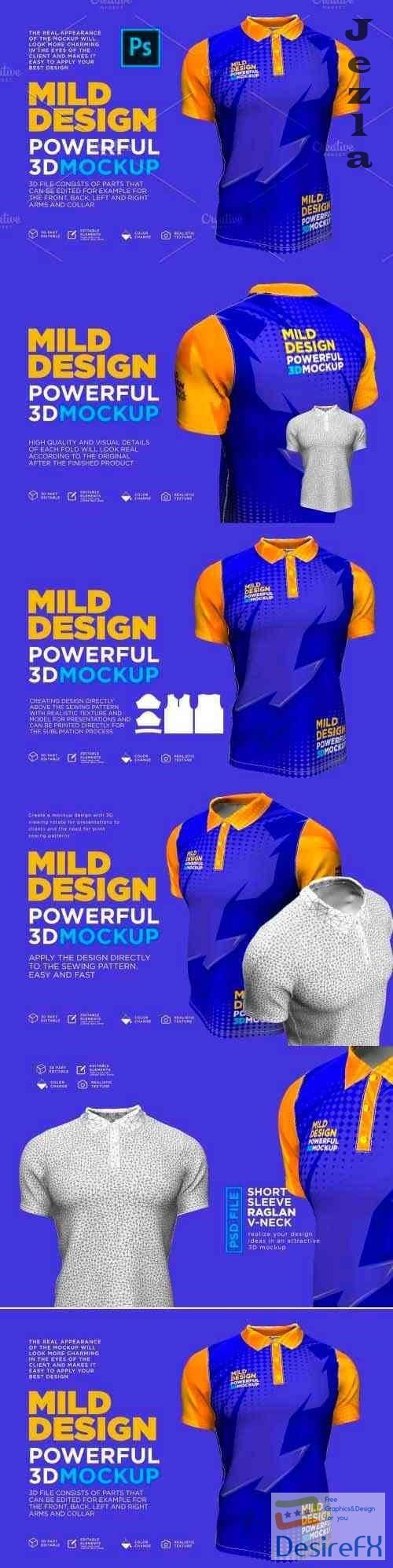 Download Download Polo shirt 3D Mockup - 4606266 | DesireFX.COM