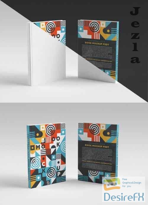 Two Sides of Vertical Book Mockup 358393342