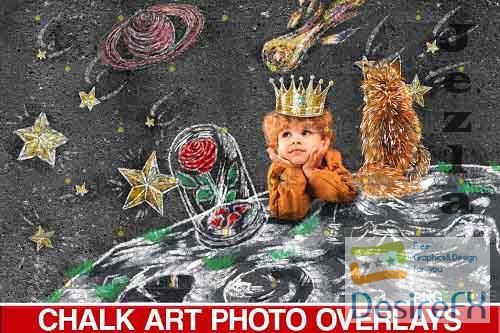 Sidewalk Chalk art Overlay, little Prince le petit prince  - 709601