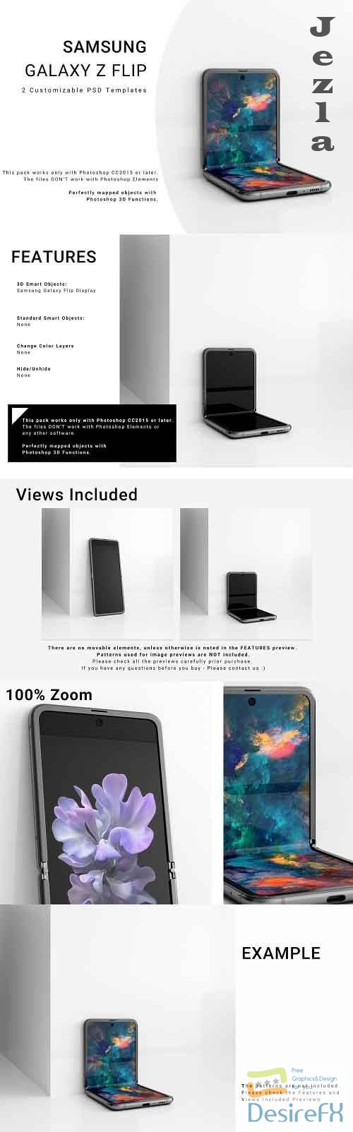 Samsung Galaxy Z Flip Mockups Set - 4607512