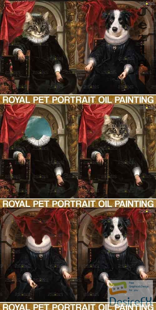 Royal Pet Portrait templates vol.7, Pet Painting - 685675
