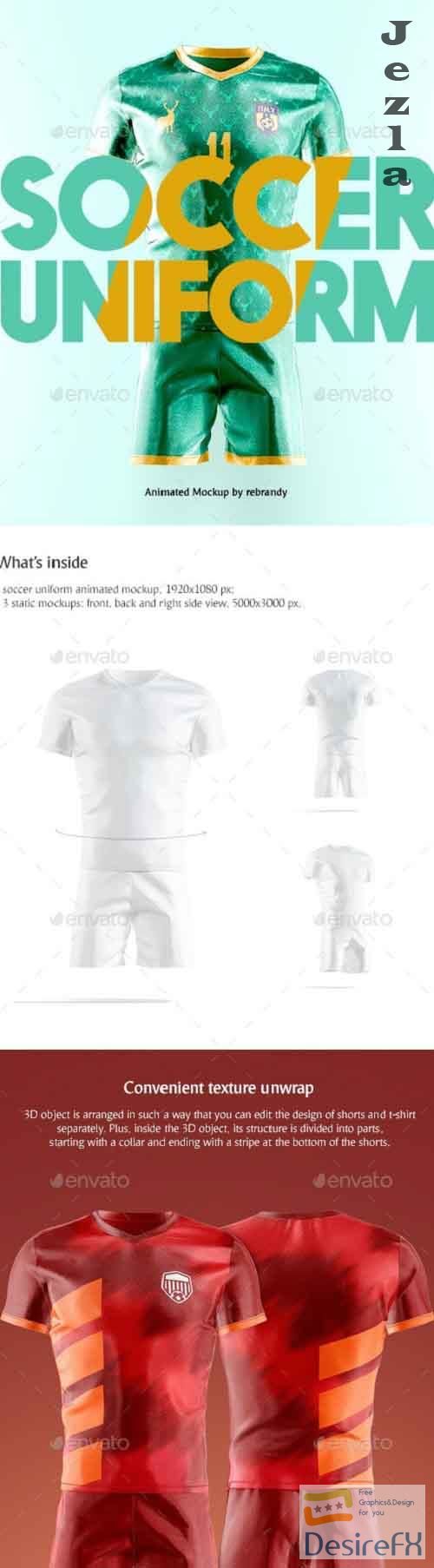 Soccer Uniform Animated Mockup - 26561446