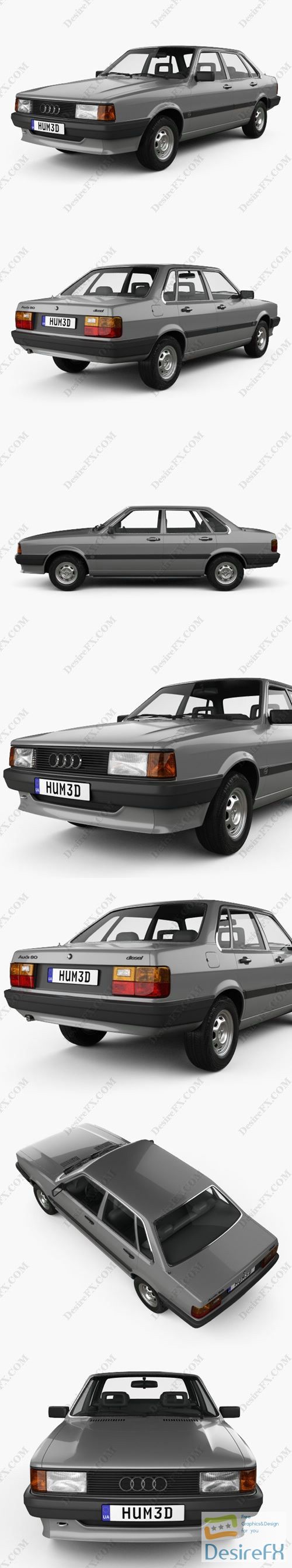 Audi 80 1985 3D Model