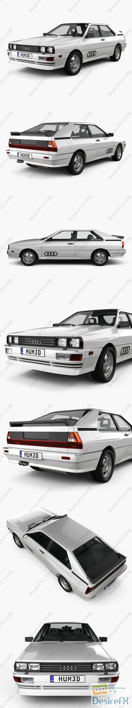 Audi Quattro 1980 3D Model