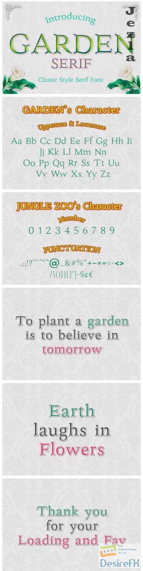 Garden serif Font