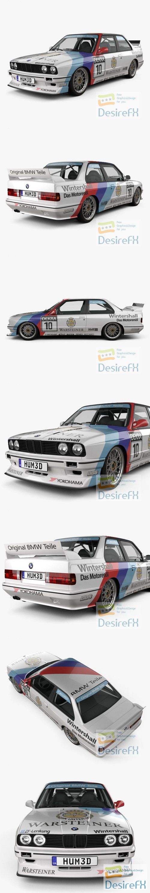 BMW M3 DTM 1992 3D Model