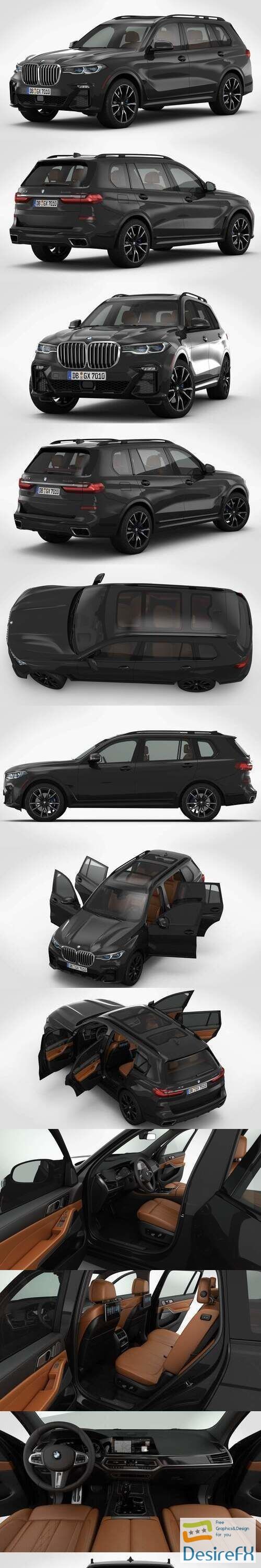 BMW X7 2019 SUV 3D Model