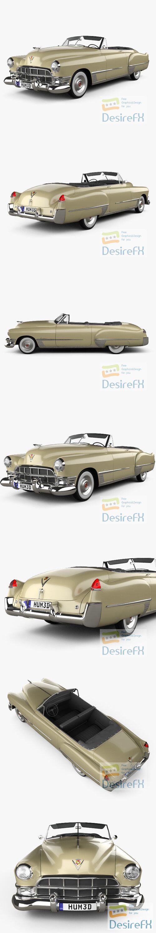 Cadillac 62 convertible 1949 3D Model