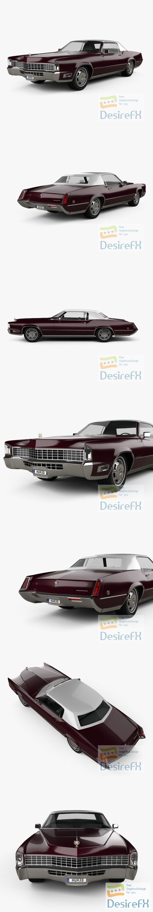 Cadillac Eldorado Fleetwood 1968 3D Model