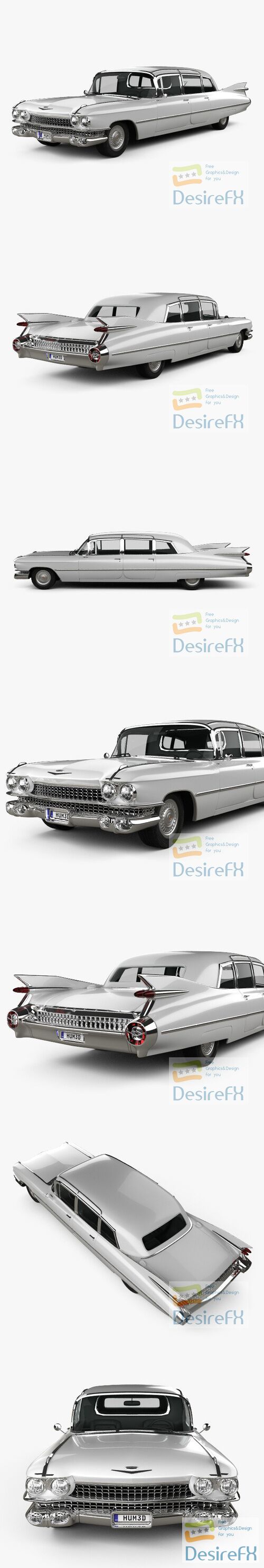 Cadillac Fleetwood 75 sedan 1959 3D Model
