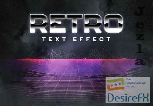 80S Retro Text Effect Layout 358393191