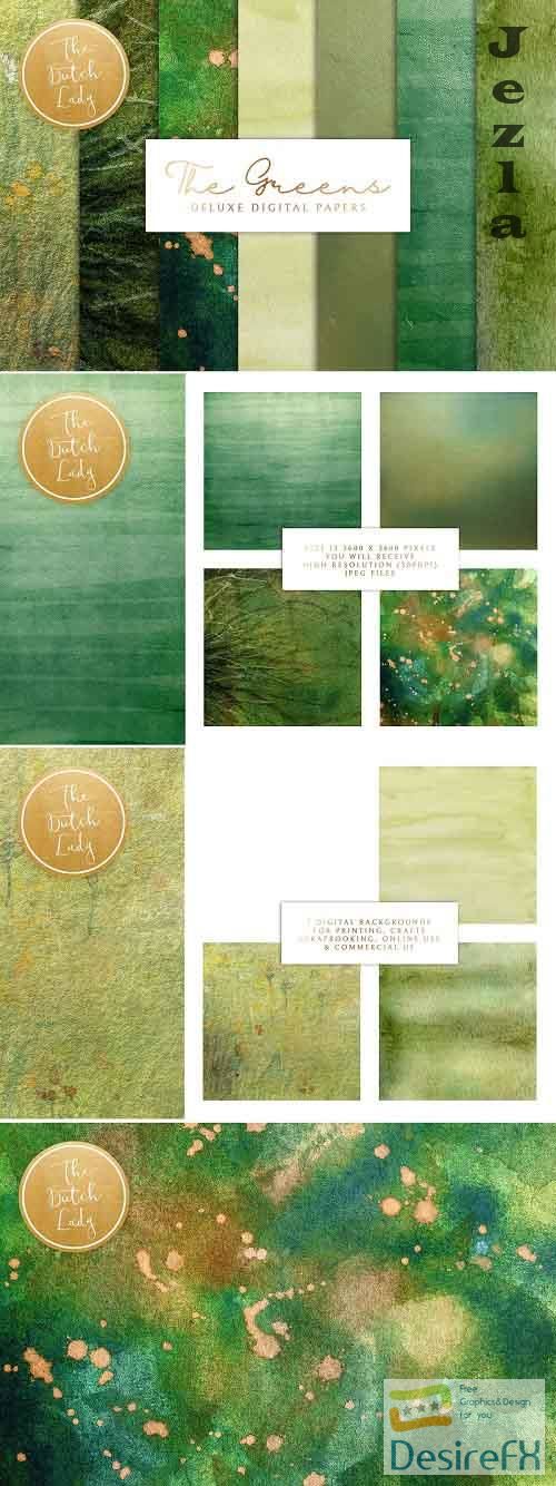 Green Paint Texture Backgrounds - 5101530