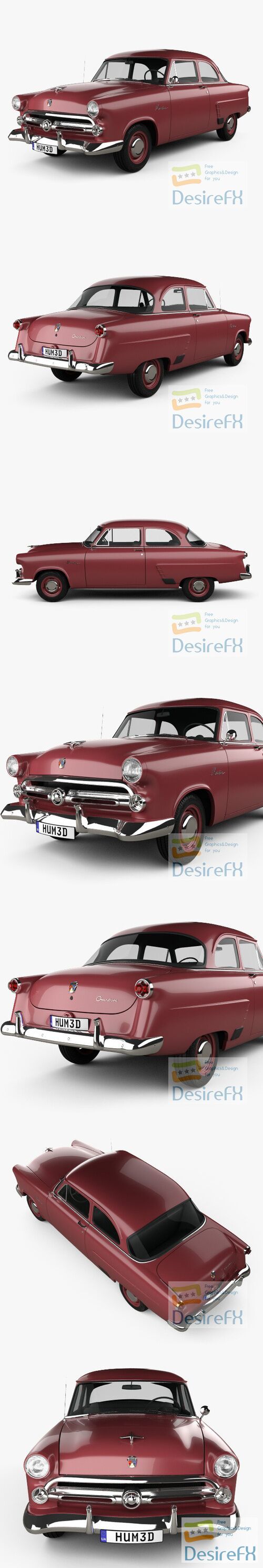 Ford Mainline Tudor 1952 3D Model
