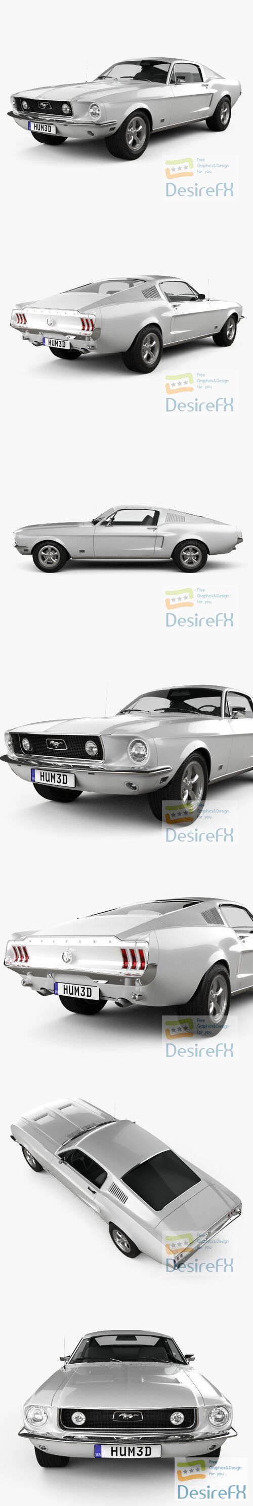 Ford Mustang GT 1967 3D Model